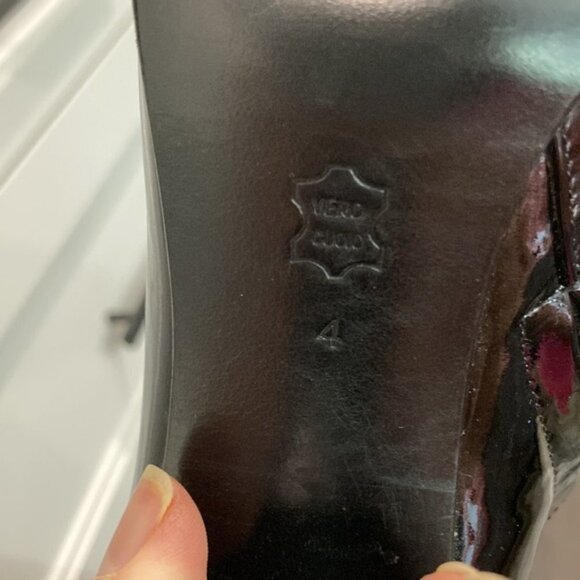 BURBERRY Patent Leather Buckle Heel Black Glossy Boots Size 6/6.5 - Picture 14 of 17